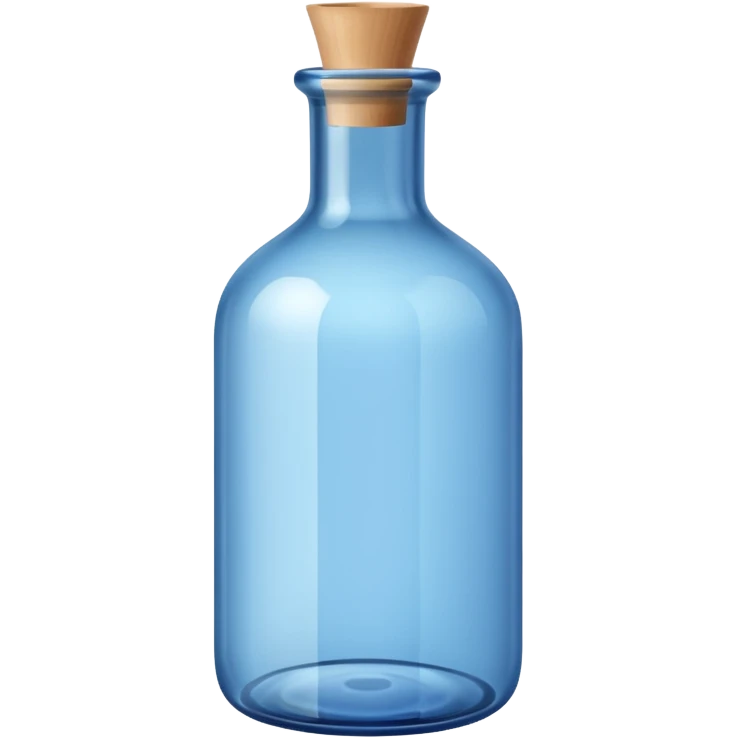Glass Bottle Vase blue emoji
