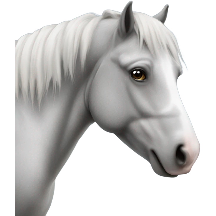 Draft horse with fleabitten marks and a dapple grey butt emoji