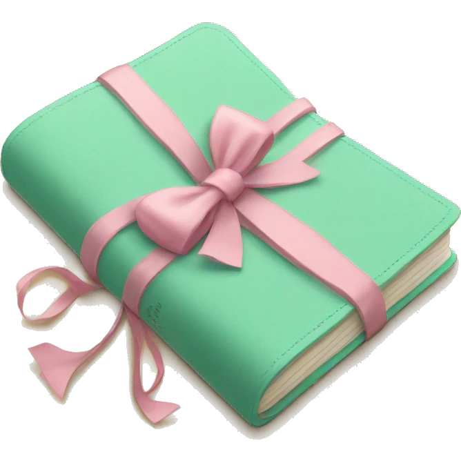 Cute journal with bow emoji