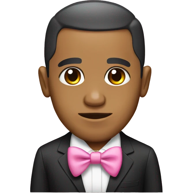 Obama wearing a pink bow emoji