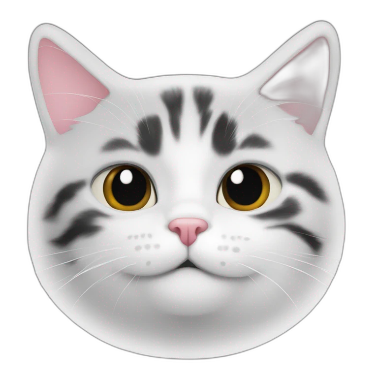 chat blanc et noir emoji