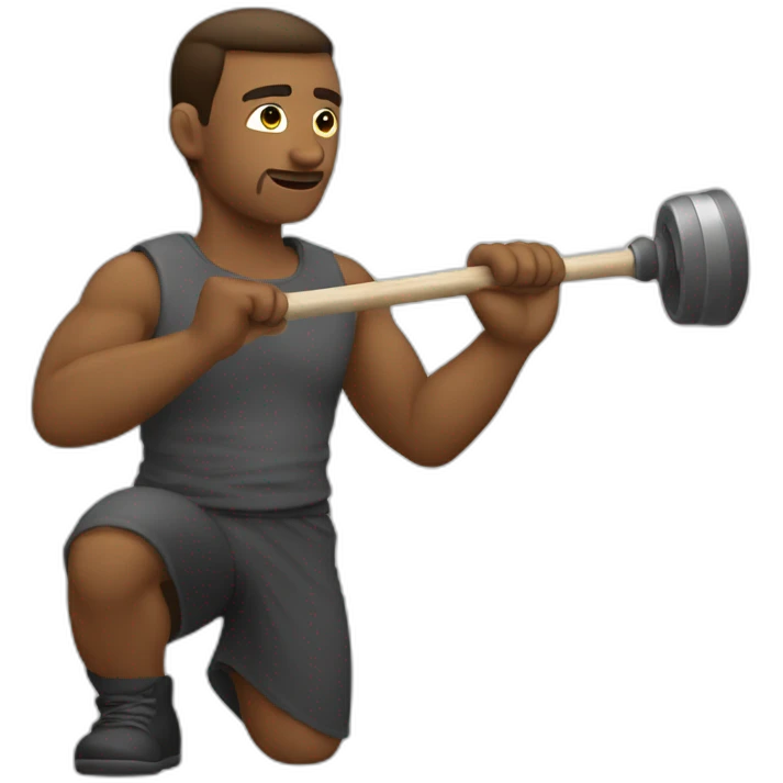 men with a macebell emoji