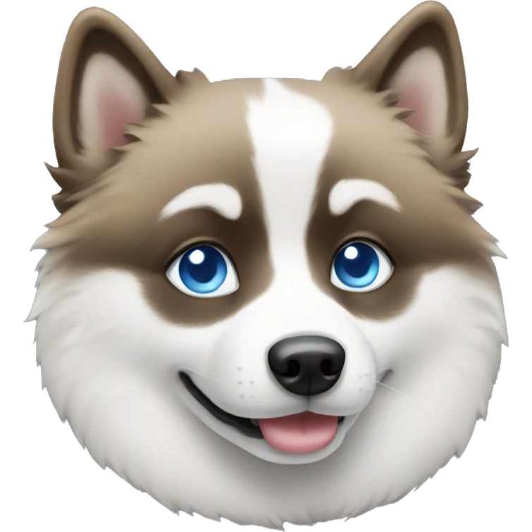 Pomsky with blue eyes emoji
