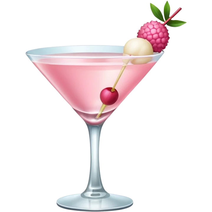 baby pink lychee martini drink emoji