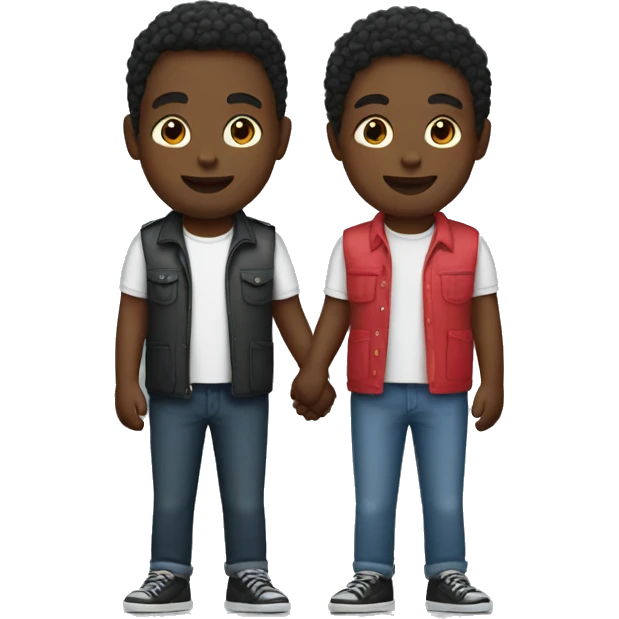 two black masculinity lesbians holding hands  emoji