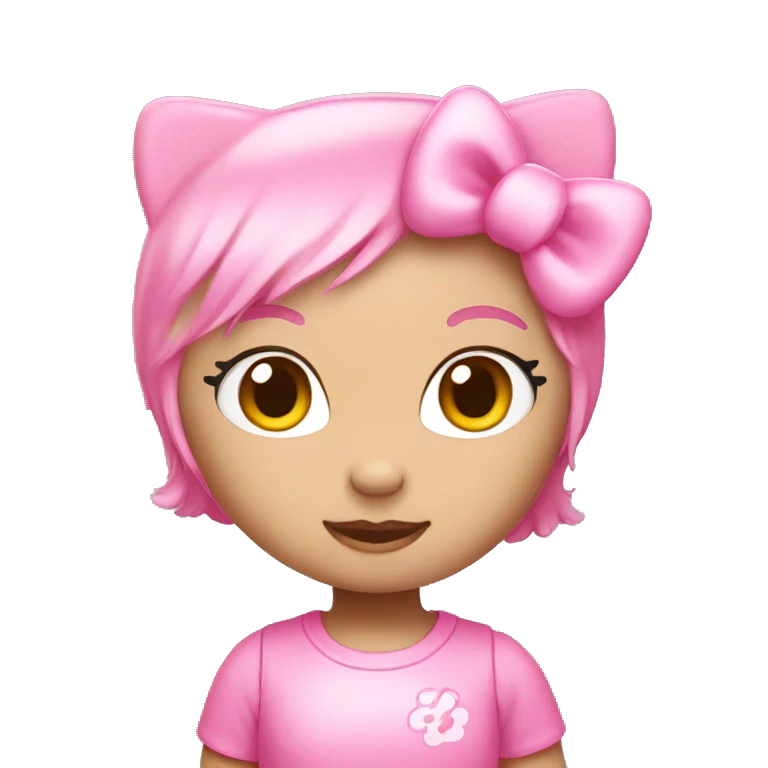 Hello kitty pink emoji