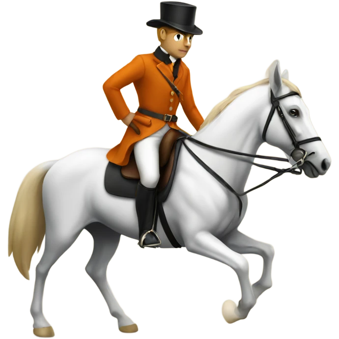 Fox hunting on horse emoji