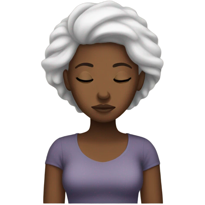 Black femme Sleepy head emoji