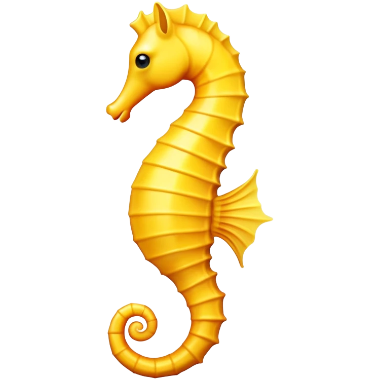 Yellow sea horse facing left emoji