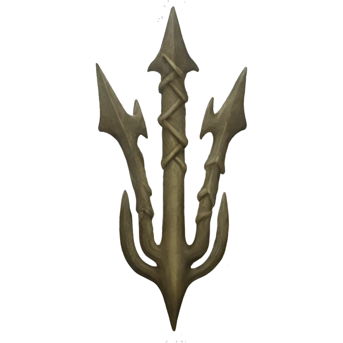 Upside down trident  emoji