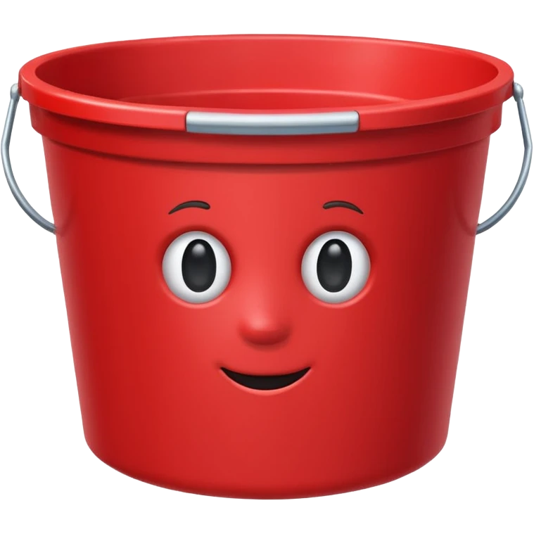 red bucket emoji
