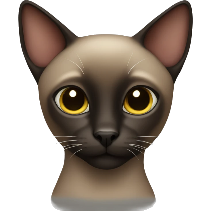 Dark siamese cat emoji
