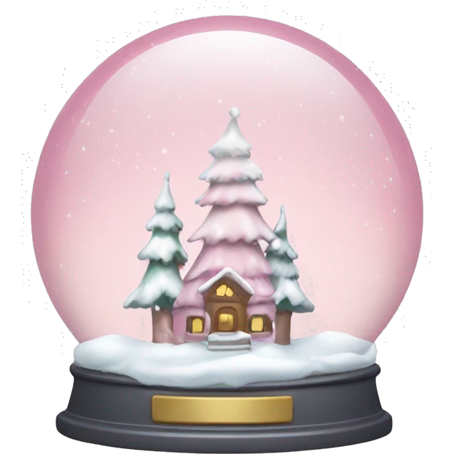pale pink christmas snow globe emoji