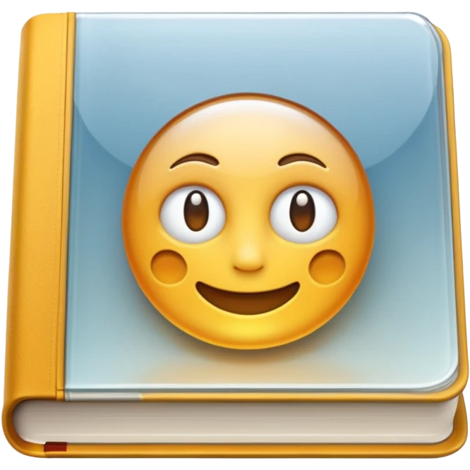 Clear white book see through  emoji