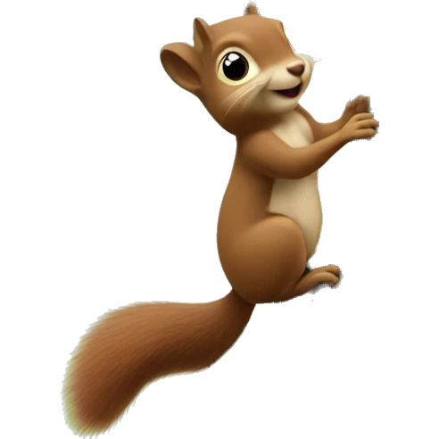squirrel dropped peanut from tree emoji