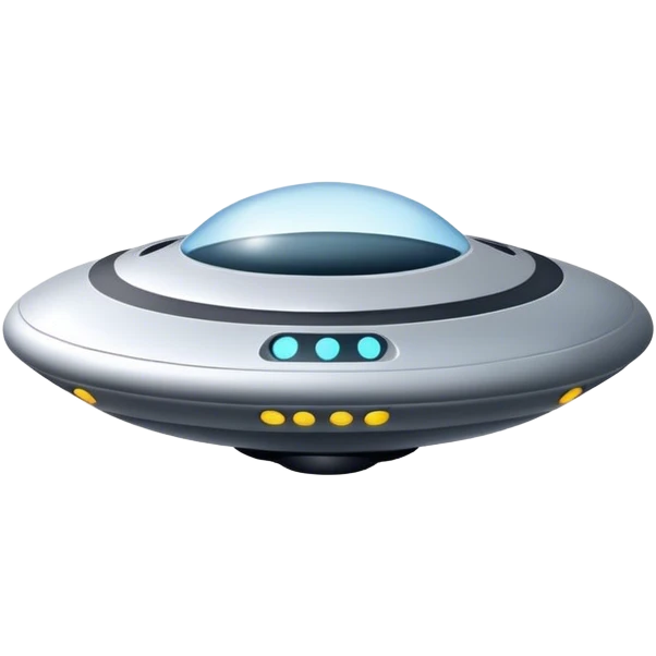 Ufo minimal design and simple lines emoji