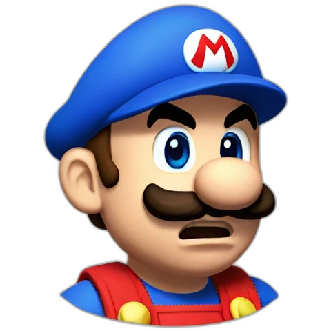 Scared Super Mario emoji