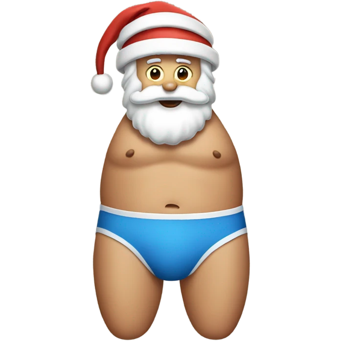 Santa wearing underpants emoji