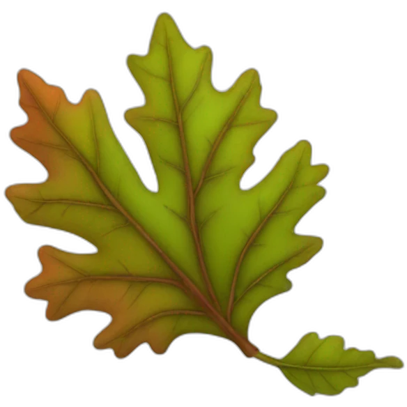 red oak leaf emoji