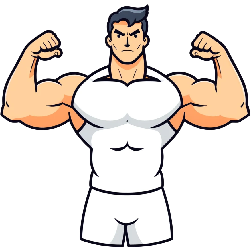 Man, flexing muscles emoji