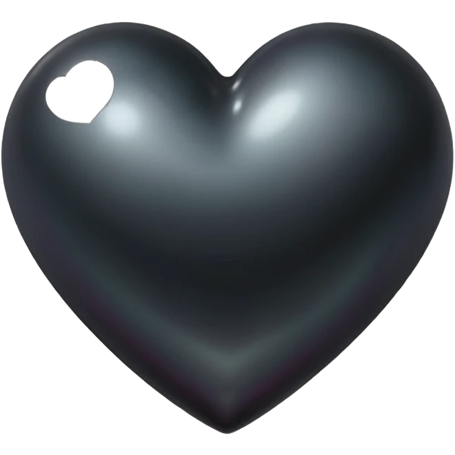 heart with gothic black pearls emoji