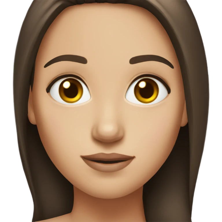 brunette with fair skin  emoji