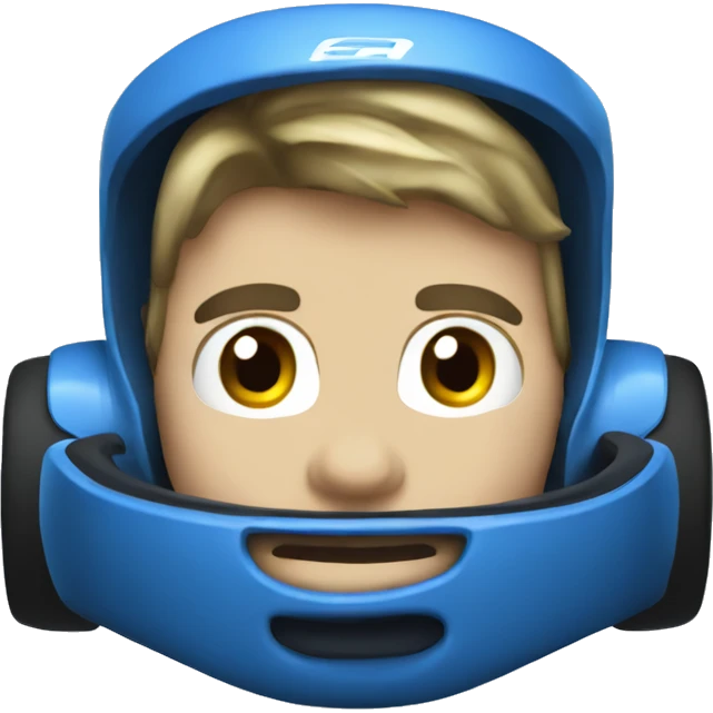Blue f1 car emoji