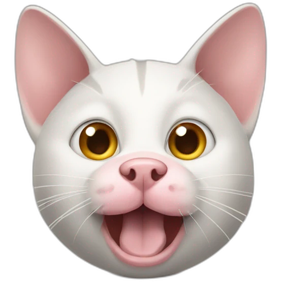cat with big pig nose emoji