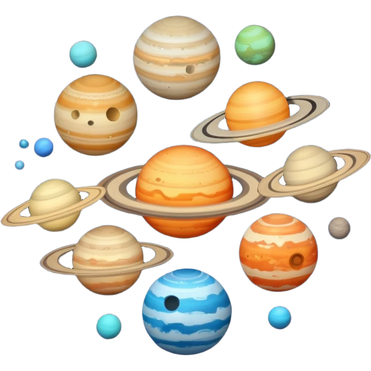 Aline all the planets emoji