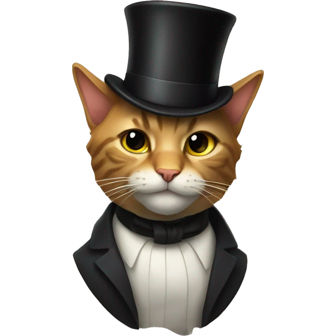 epic cat with a tophat  emoji