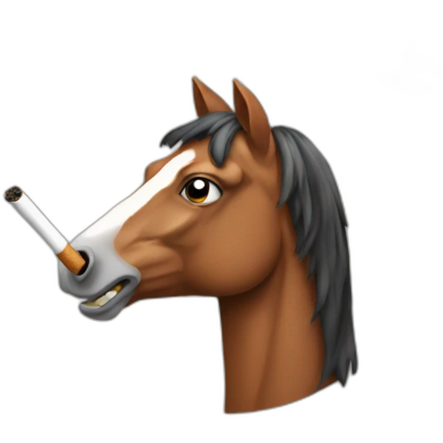 smoking horse emoji