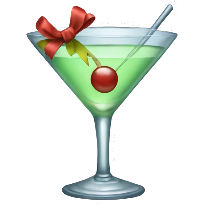 martini with a bow emoji