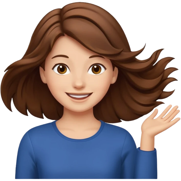 Girl flips hair emoji