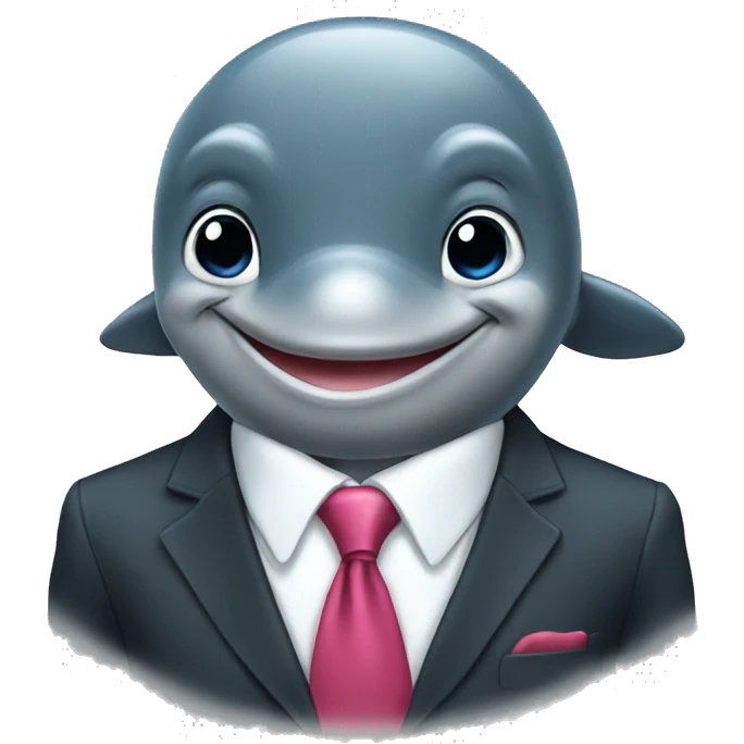 dolphin in a suit emoji