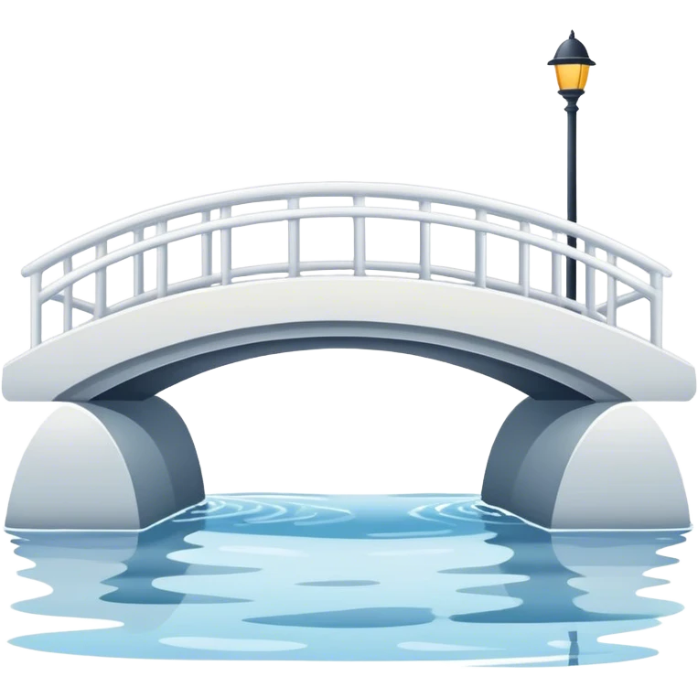 White bridge on water emoji