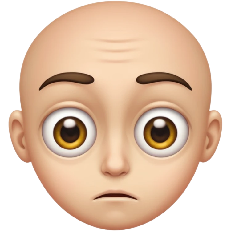 Wide eye gross snarky look emoji