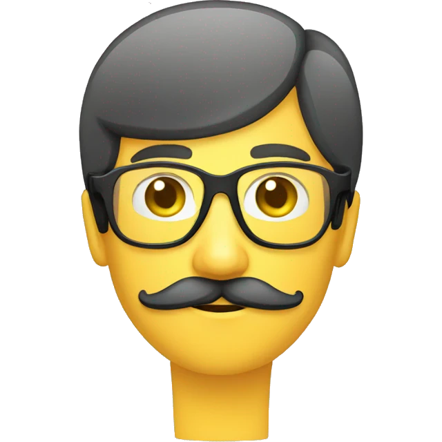 Moustache safety glasses emoji