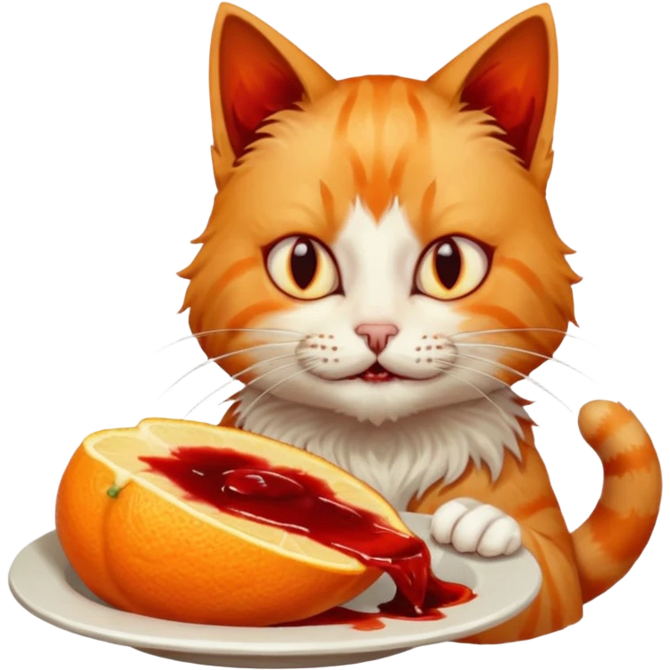 Cat eating human emoji