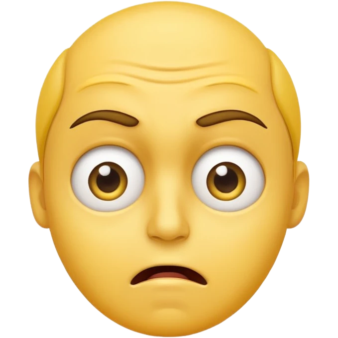 emoji generic yellow face but stressed and excited at the same time emoji