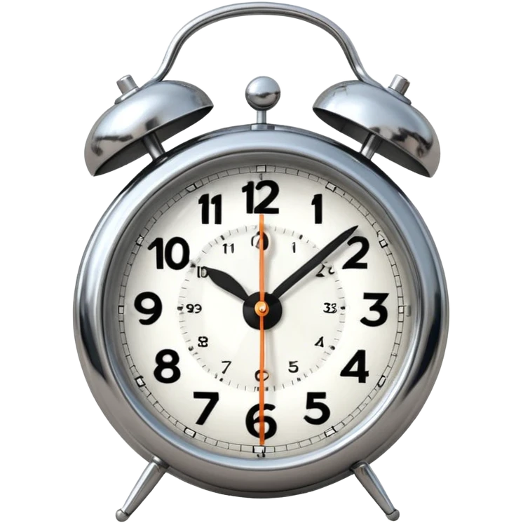 старый будильник, который выполнен в современном виде, стрелки показывают ровно 9 часов emoji