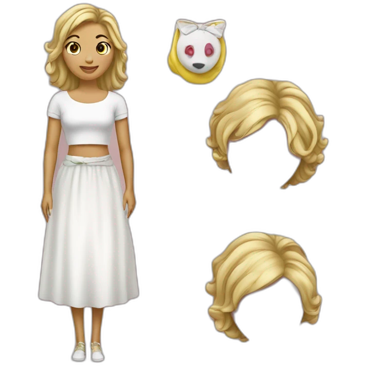 Princesse With tee-shirt Lilie emoji