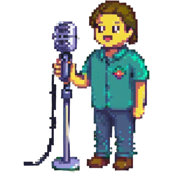 Man with microphone, entertainer emoji