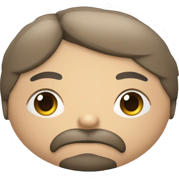 Persona cara redonda barba de candado morena gordita carismatica emoji
