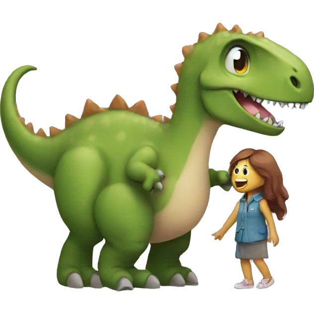 Dinosaur with his girlfriend  emoji