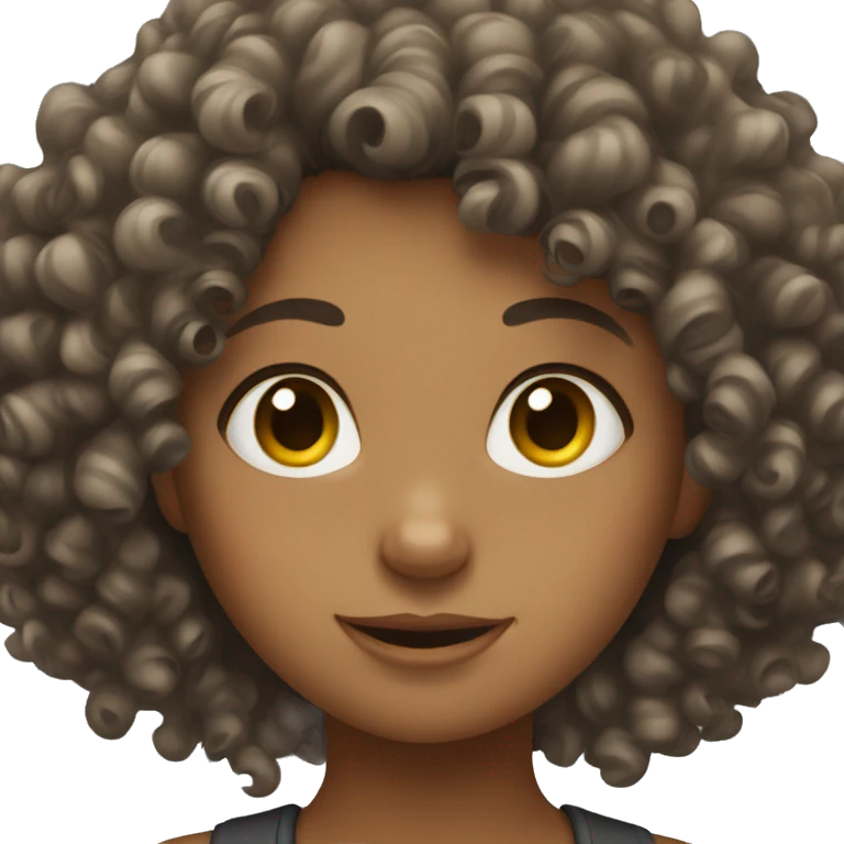curly haired girl emoji