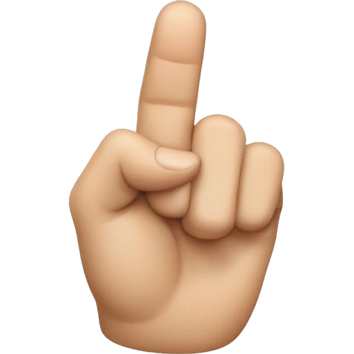 L shaped thumb and pointer finger emoji