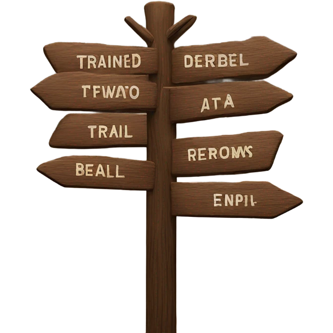 Mountain trail sign Brown emoji