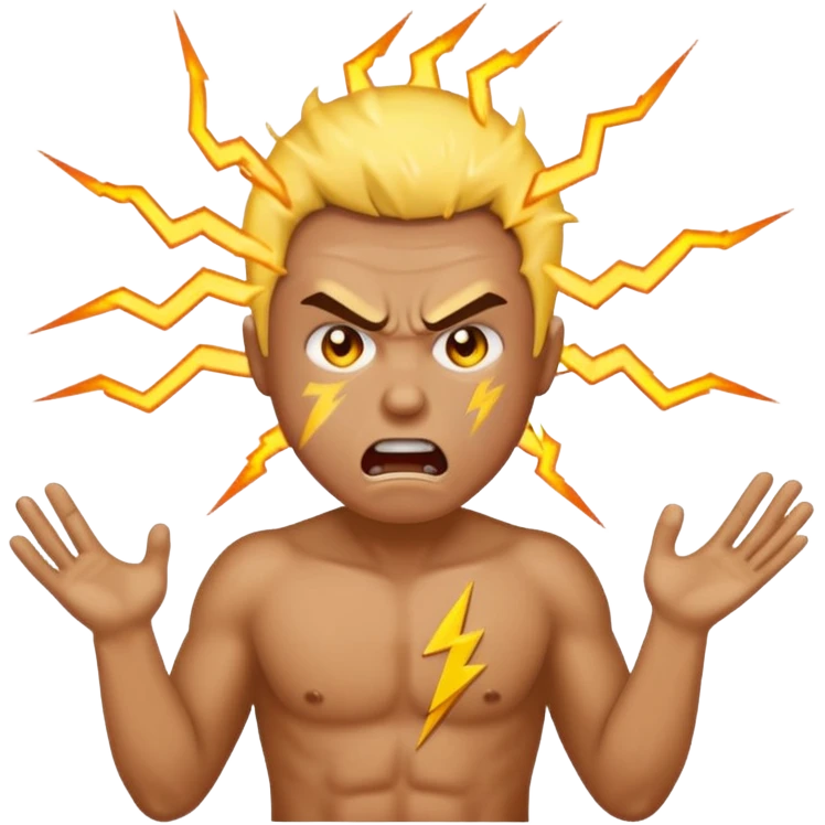 angry electrocuted emoji
