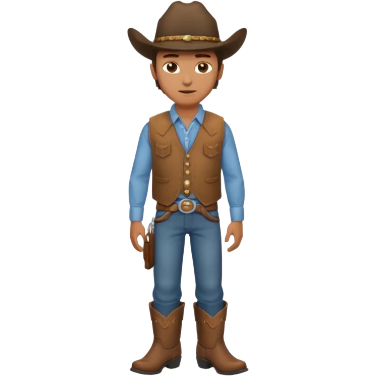fly hatless cowboy  emoji