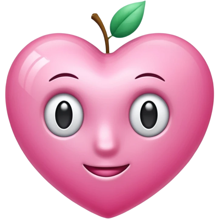 Coração rosa e branco emoji